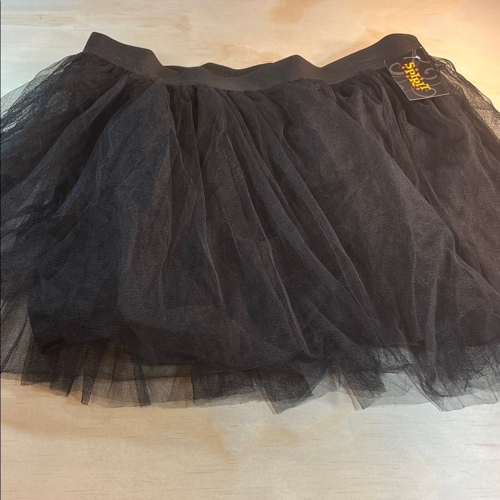 Spirit Black Tulle Skater Skirt Costume Sz XL